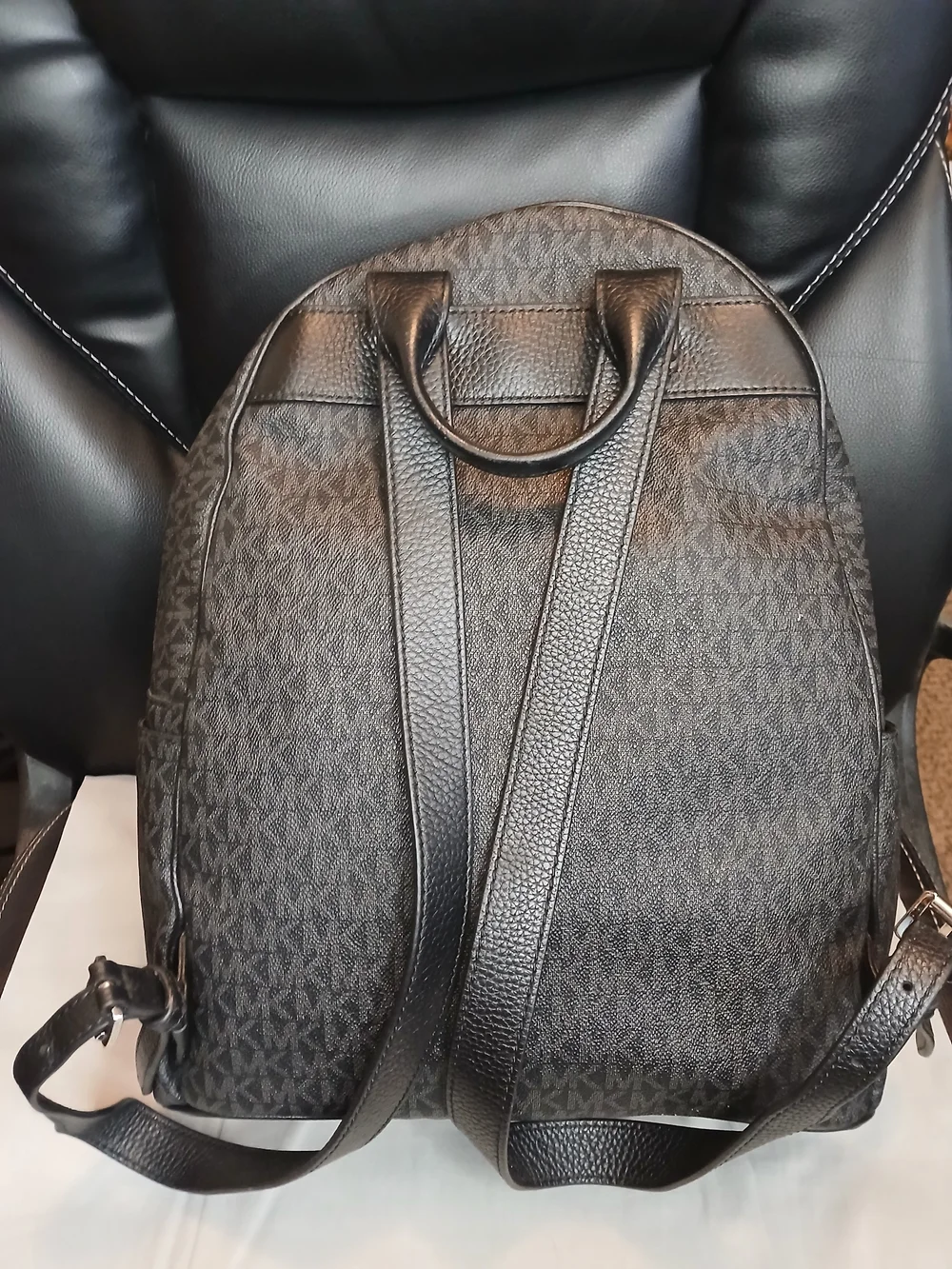 Michael Kors Black Logo-Print Backpack